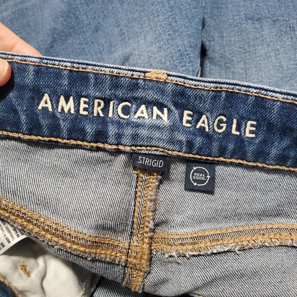AMERICAN EAGLE Curvy Mom Jeans Real Good Ankle Hi-Rise Stretch Women 8 x 26" - Picture 9 of 15